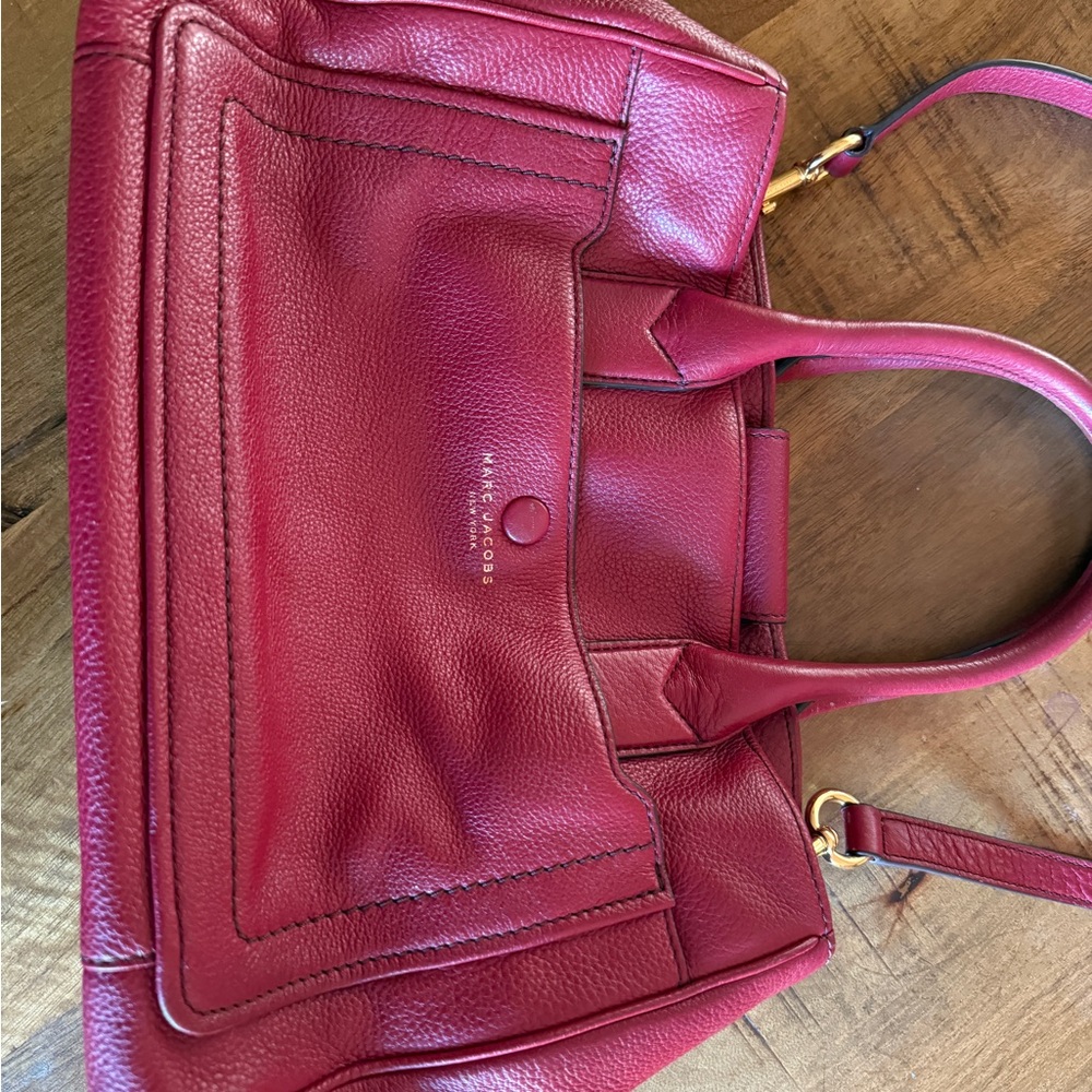 Marc Jacobs Deep Red Leather Satchel - Picture 3 of 5